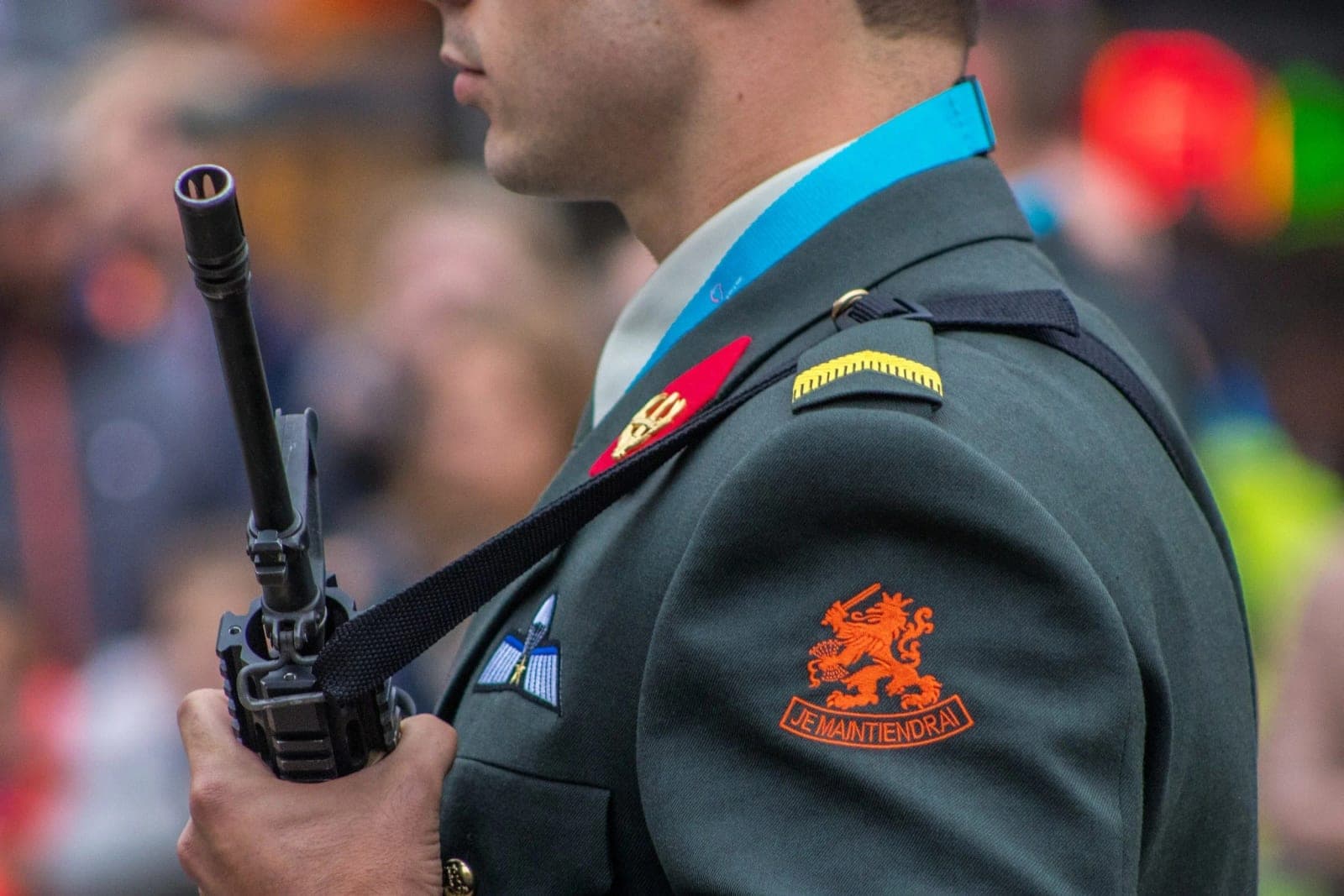 Militair tijdens een oefening