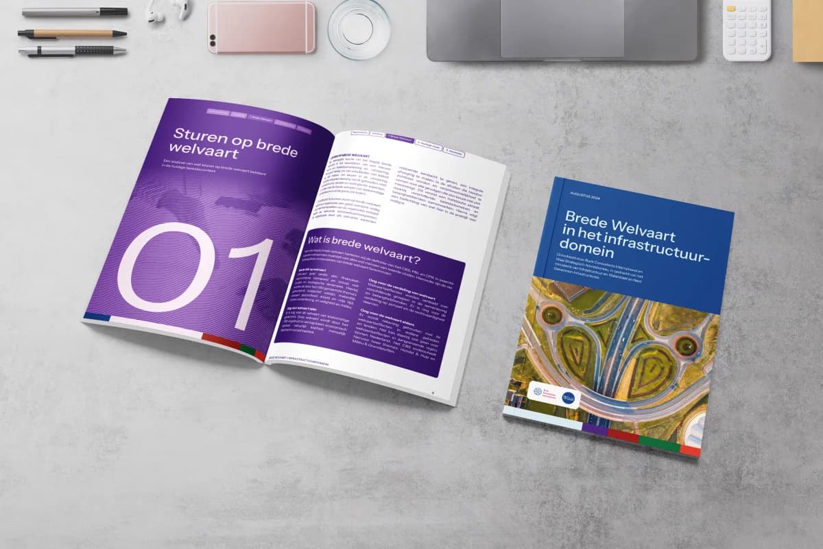 Omslag van het rapport Brede Welvaart in het infrastructuurdomein