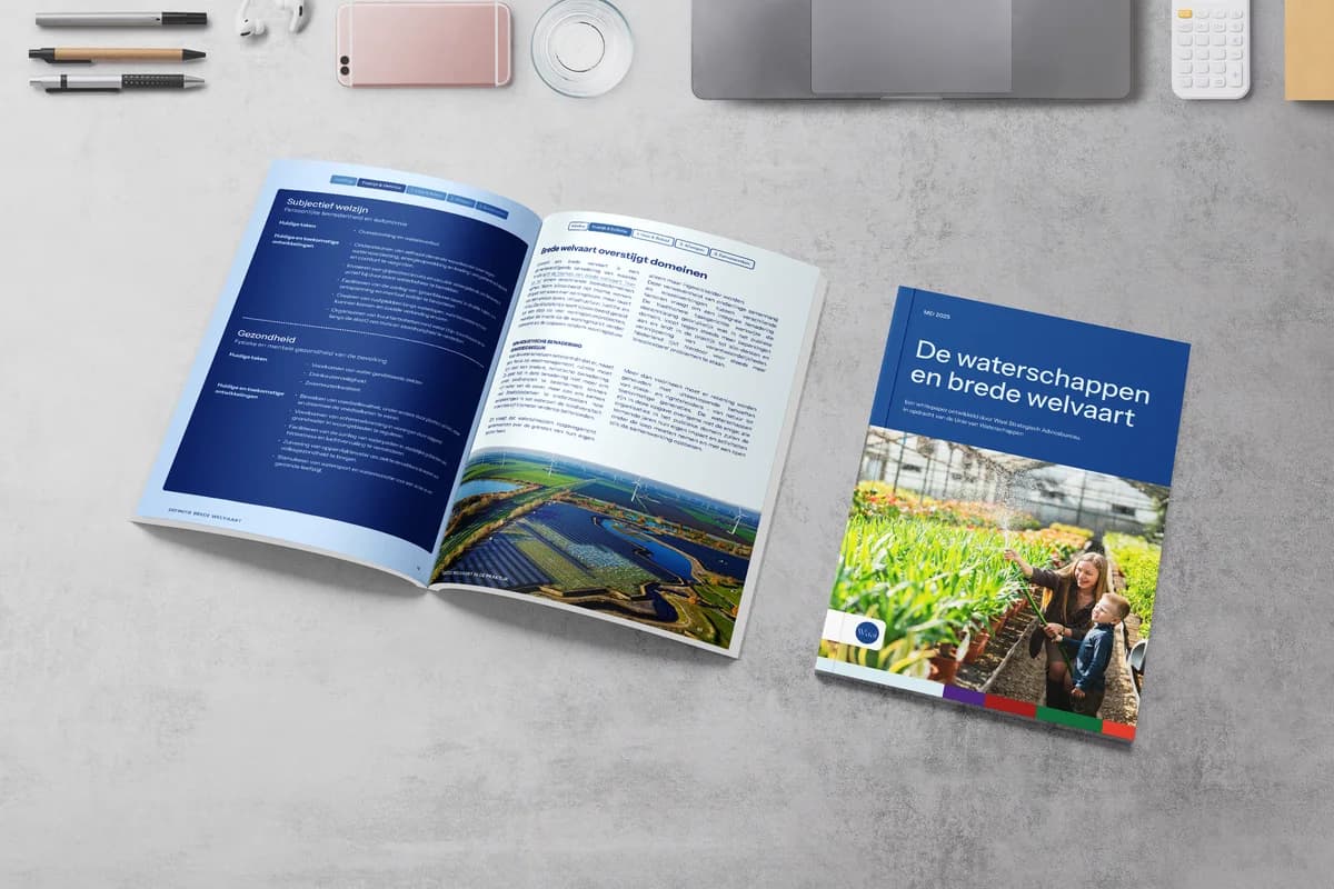 Omslag van de whitepaper De Waterschappen en Brede Welvaart